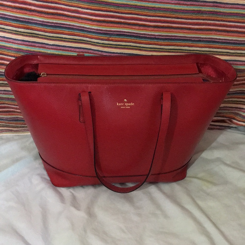 Kate spade large red purse